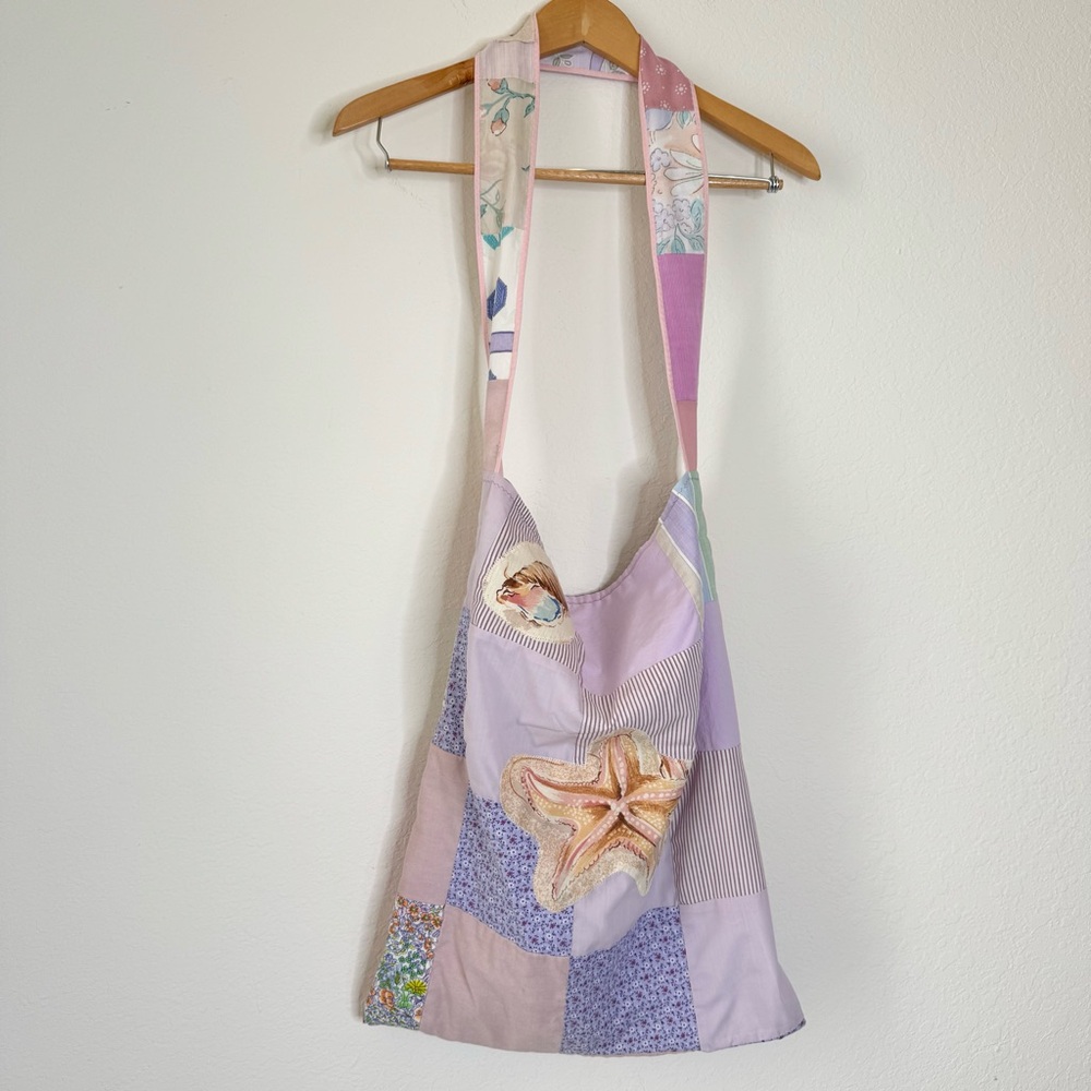 Beach Bag Patchwork Quilted Reworked - Picture 7 of 11